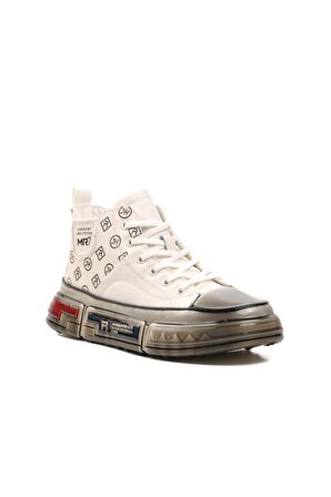 Marcomen 152-18220 Beyaz Hakiki Deri Erkek Hi Sneaker
