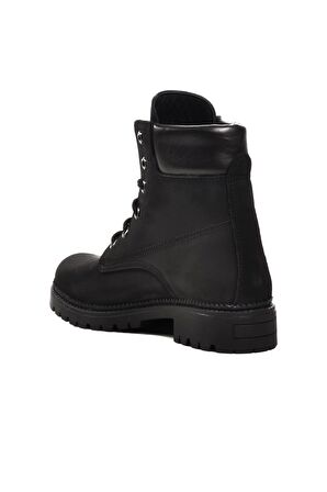 Ayakmod 90001-9 Siyah Nubuk İçi Polarlı Hakiki Deri Unisex Bot