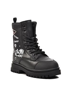 Pepino 1566-F Siyah İçi Polarlı Kız Çocuk Bot