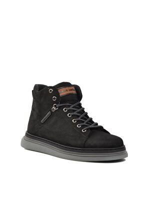 Pierre Cardin 1361654-24K Siyah Nubuk Hakiki Deri Erkek Bot