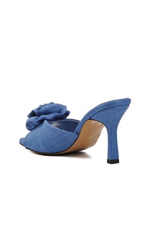 Ayakmod 670472 Mavi Topuklu Kadın Terlik