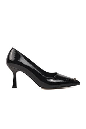 Ayakmod 357069 Siyah Kadın Taşlı Stiletto
