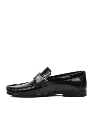 Pierre Cardin 25104 Siyah Rugan Hakiki Deri Erkek Loafer Ayakkabı