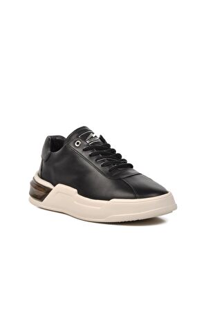 Marcomen 152-19197 Siyah-Beyaz Hakiki Deri Erkek Sneaker