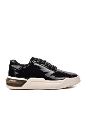 Marcomen 152-19197 Siyah Rugan-Beyaz Hakiki Deri Erkek Sneaker