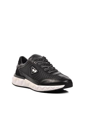 Marcomen 152-19498 Siyah-Beyaz Hakiki Deri Erkek Sneaker
