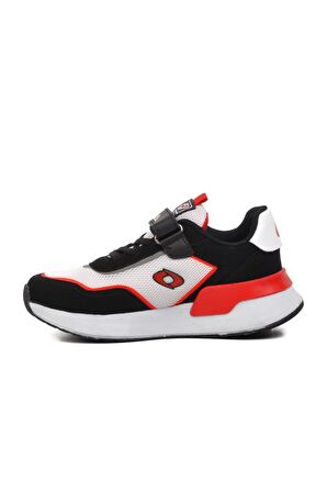 Ayakmod 730-F Siyah-Kırmızı-Beyaz Çocuk Spor Ayakkabı