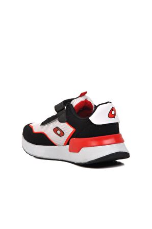 Ayakmod 730-F Siyah-Kırmızı-Beyaz Çocuk Spor Ayakkabı