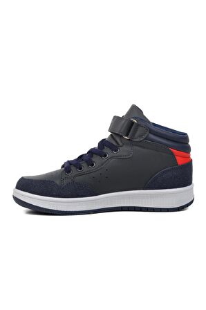 PO-10302-1-F Lacivert Çocuk Hi Sneaker