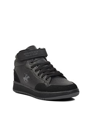 PO-10302-1-F Siyah Çocuk Hi Sneaker