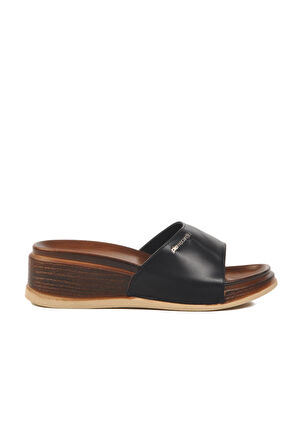 Siyah Yazlık Kadın Terlik Ev Terliği PC-7030 