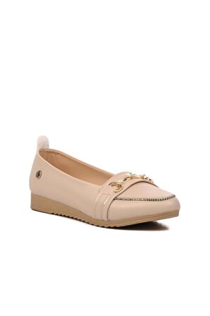 Pierre Cardin PC-53016 Bej Kadın Babet