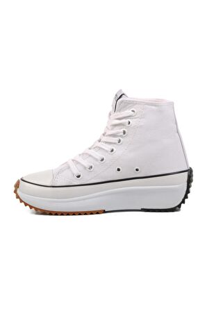 PO-30100 Beyaz Unisex Hi Sneaker