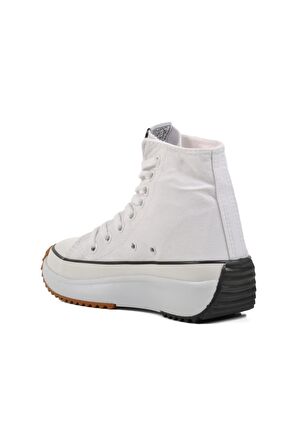 PO-30100 Beyaz Unisex Hi Sneaker