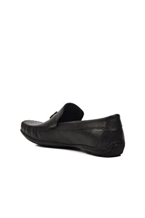 Ayakmod D7218 Siyah Hakiki Deri Erkek Loafer Ayakkabı