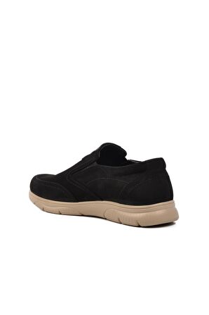 Ayakmod D2301 Siyah Nubuk Hakiki Deri Erkek Günlük Ayakkabı