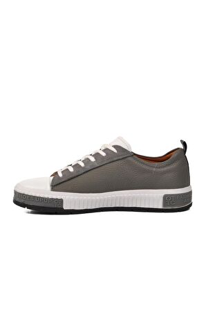 Marcomen 152-15076 Gri-Beyaz Hakiki Deri Erkek Sneaker