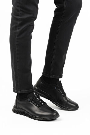 Ayakmod 316 M Bağcıklı Siyah  Erkek Günlük Ayakkabı