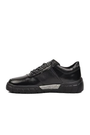 Marcomen 152-19503 Siyah Hakiki Deri Erkek Sneaker