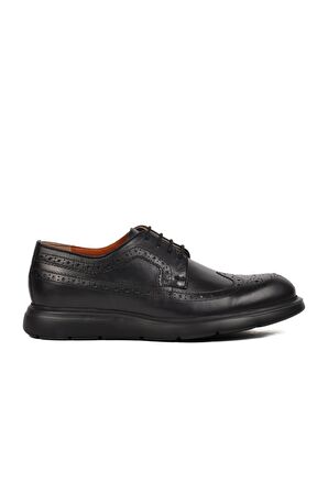 Ayakmod Premium 33281 Siyah Hakiki Deri Erkek Casual Ayakkabı