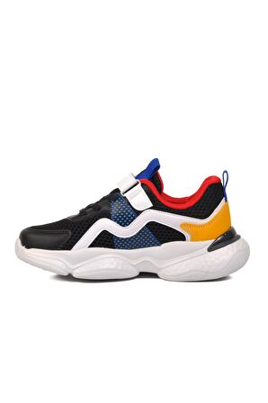 Pepino 1651-F Siyah-Kırmızı-Cat Sarı Çocuk Spor Ayakkabı