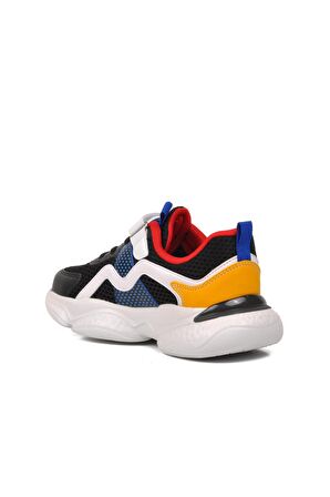 Pepino 1651-F Siyah-Kırmızı-Cat Sarı Çocuk Spor Ayakkabı
