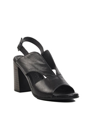 Venüs 24381500 Z Siyah Platform Topuk Kadın Sandalet