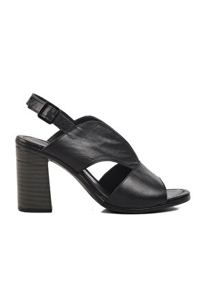 Venüs 24381500 Z Siyah Platform Topuk Kadın Sandalet