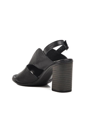 Venüs 24381500 Z Siyah Platform Topuk Kadın Sandalet