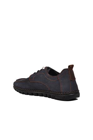 Ayakmod D2025 Lacivert Nubuk Hakiki Deri Erkek Günlük Ayakkabı