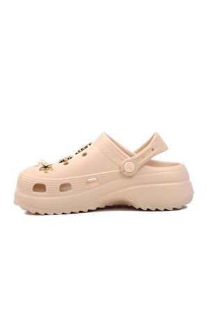 Ayakmod 205 Ekru Kadın Sabo Terlik