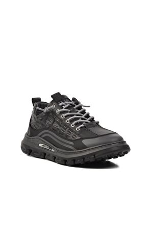 Guja 24Y590 Siyah Hakiki Deri Erkek Sneaker