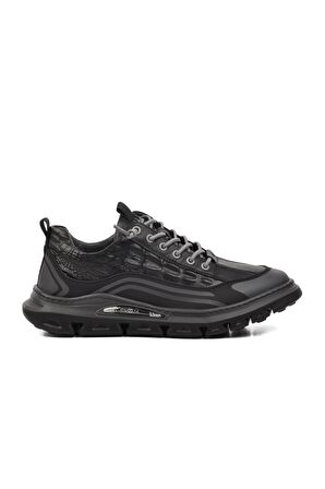 Guja 24Y590 Siyah Hakiki Deri Erkek Sneaker