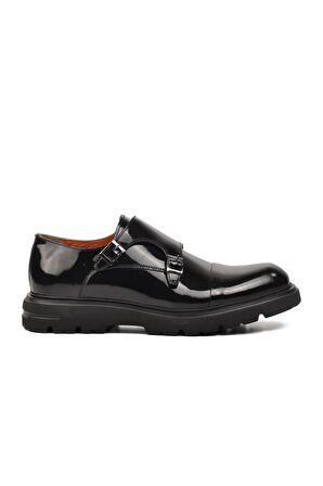 Ayakmod Premium 33284 Siyah Rugan Hakiki Deri Erkek Casual Ayakkabı