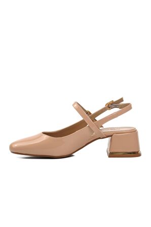 Ayakmod 519015 Nude Rugan Kadın Topuklu Ayakkabı