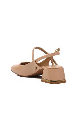 Ayakmod 519015 Nude Rugan Kadın Topuklu Ayakkabı