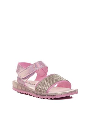 Ayakmod 24-408-P Pembe Simli Çocuk Sandalet