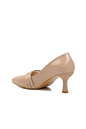 Ayakmod 458296 Nude Rugan İnce Topuklu Kadın Abiye Ayakkabı