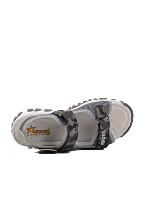 Ayakmod 24-410-F Gri Kamuflaj Erkek Çocuk Sandalet