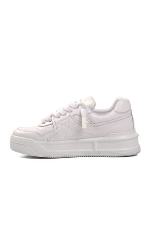 Ayakmod Premium 1306 Beyaz Cilt Erkek Sneaker