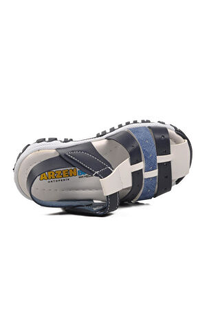 Ayakmod 24-417-B Lacivert-Beyaz Ortopedik Çocuk Sandalet
