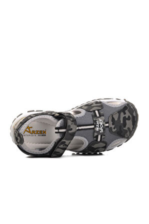 Ayakmod 24-418-P Gri Kamuflaj Ortopedik Erkek Çocuk Sandalet