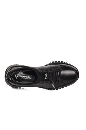 Voyager 9513 Siyah Hakiki Deri Kadın Günlük Ayakkabı