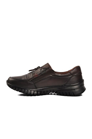 Voyager Z006 Kahve Hakiki Deri Kadın Günlük Ayakkabı