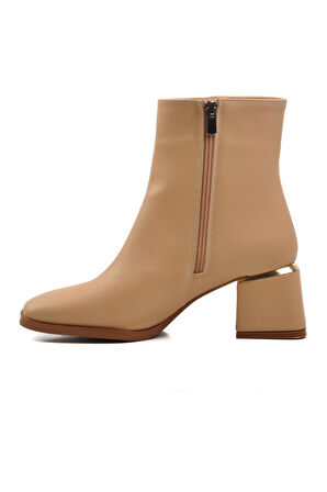 Pierre Cardin PC-54000 Bej İçi Kürklü Kadın Topuklu Bot