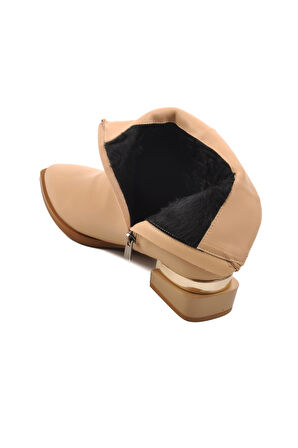 Pierre Cardin PC-54007 Bej İçi Kürklü Kadın Bot