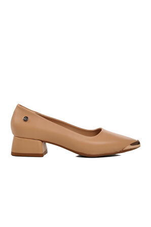 Pierre Cardin PC-54234 Z Bej  Kadın Topuklu Ayakkabı