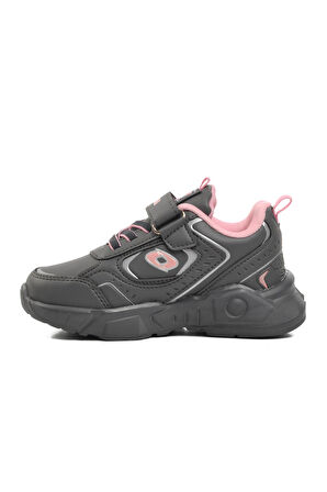 Ayakmod 720-25K-F Füme-Pembe Unisex Cırtlı Çocuk Sneaker