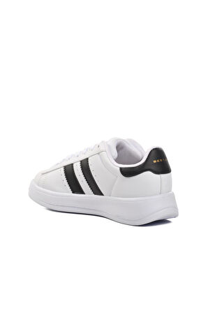 Ayakmod B-573 Beyaz-Siyah Unisex Bağcıklı Sneaker