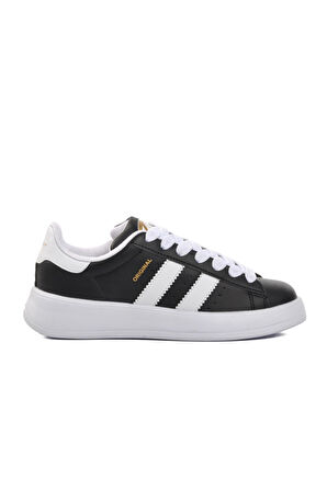 Ayakmod B-573 Siyah-Beyaz Bağcıklı Unisex Sneaker